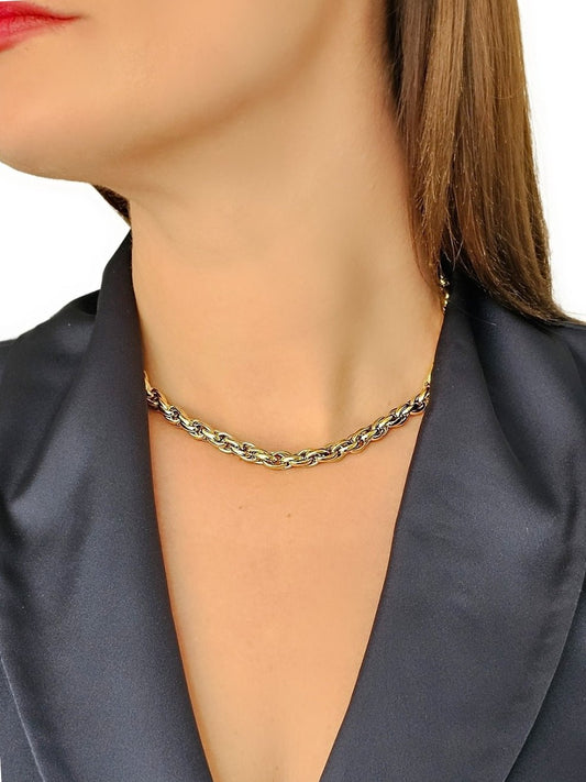 Collana Girocollo "Torchon Chain" Gold - 333HOPE333