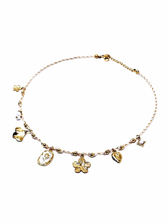 Collana Girocollo "Tulipano" Bianco - 333HOPE333