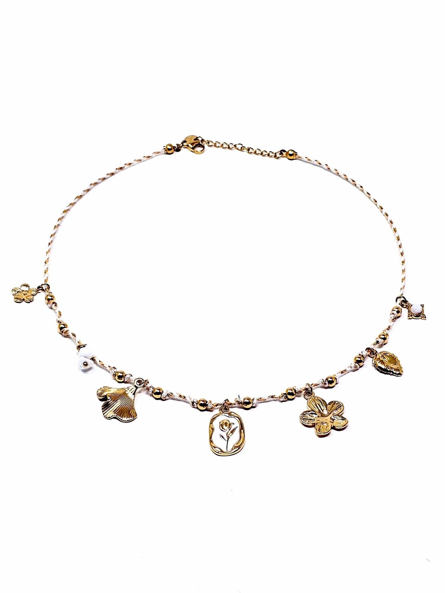 Collana Girocollo "Tulipano" Bianco - 333HOPE333