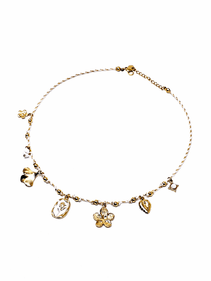 Collana Girocollo "Tulipano" Bianco - 333HOPE333