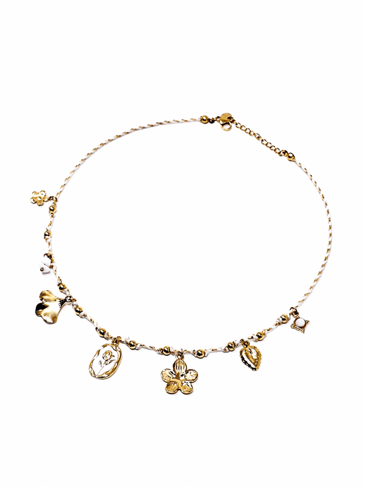 Collana Girocollo "Tulipano" Bianco - 333HOPE333