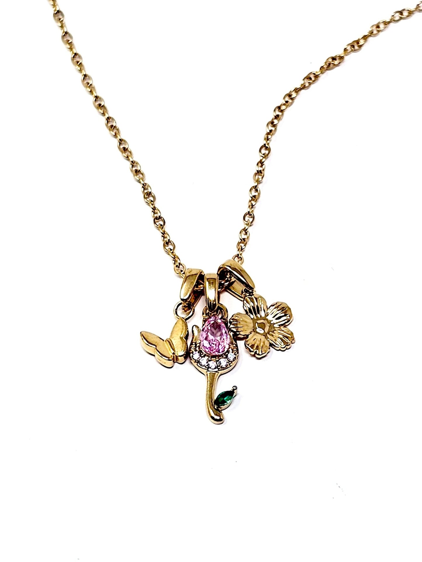 Collana Girocollo "Tulipano Light" Gold con Pietre Pastel Colors - 333HOPE333