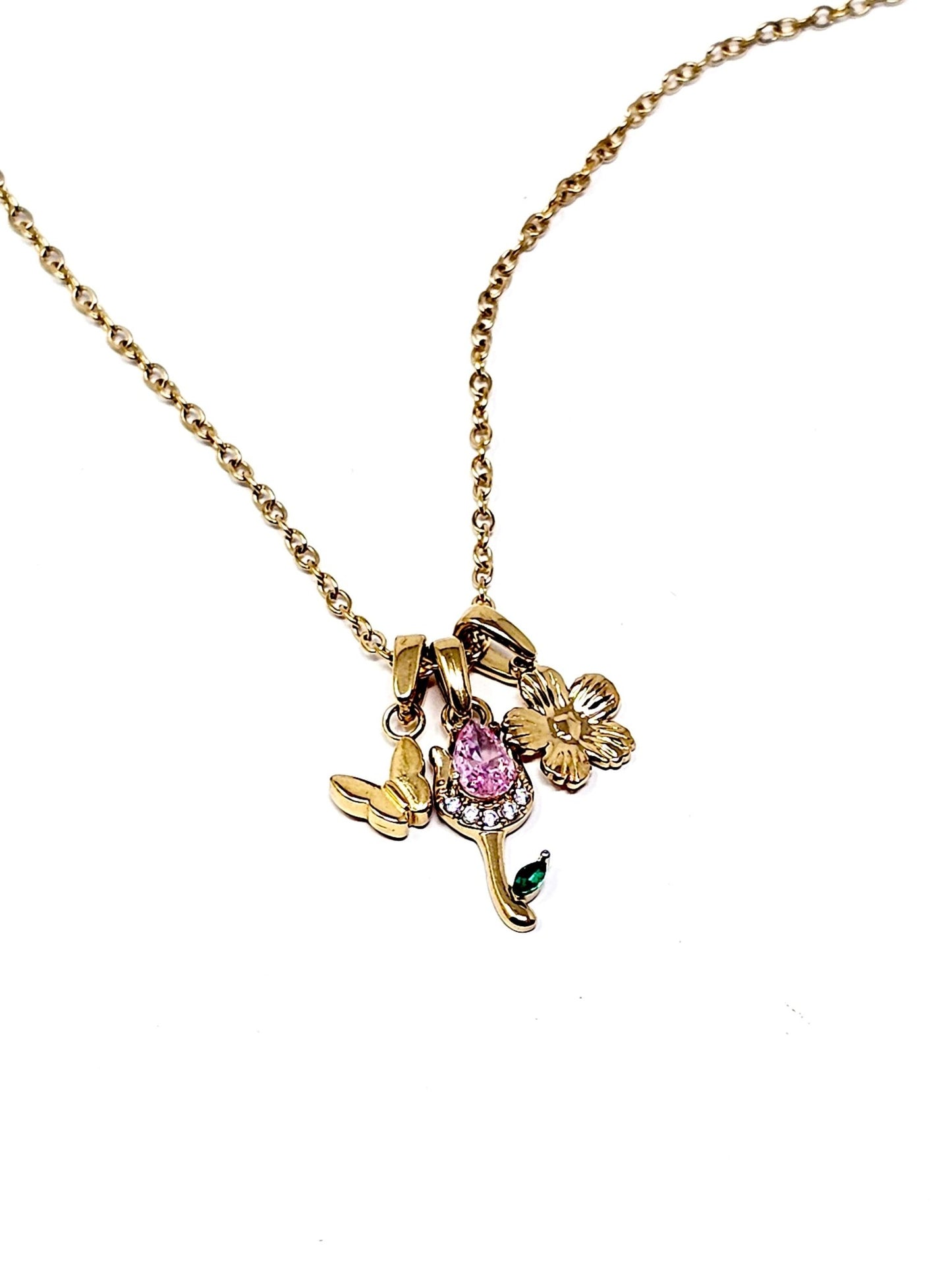 Collana Girocollo "Tulipano Light" Gold con Pietre Pastel Colors - 333HOPE333