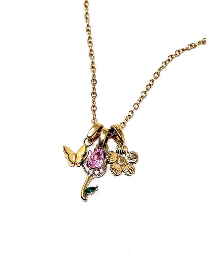 Collana Girocollo "Tulipano Light" Gold con Pietre Pastel Colors - 333HOPE333