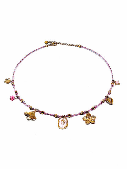 Collana Girocollo "Tulipano" Rosa - 333HOPE333