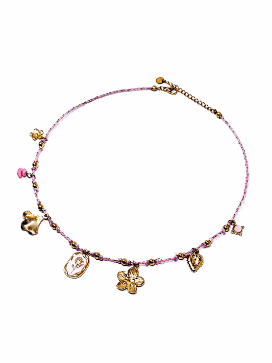 Collana Girocollo "Tulipano" Rosa - 333HOPE333