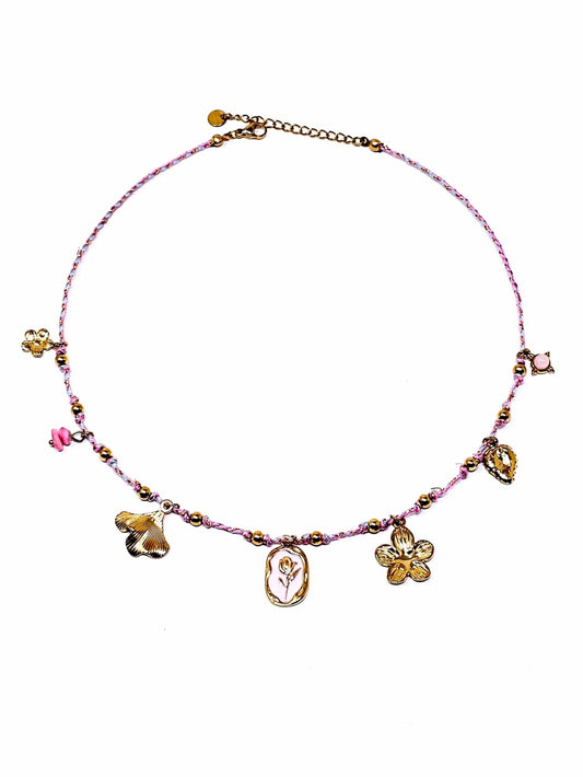 Collana Girocollo "Tulipano" Rosa - 333HOPE333