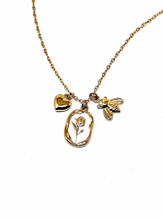 Collana Girocollo "Tulipano Slim" Bianco - 333HOPE333