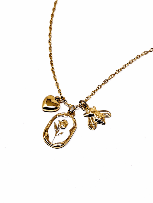 Collana Girocollo "Tulipano Slim" Bianco - 333HOPE333