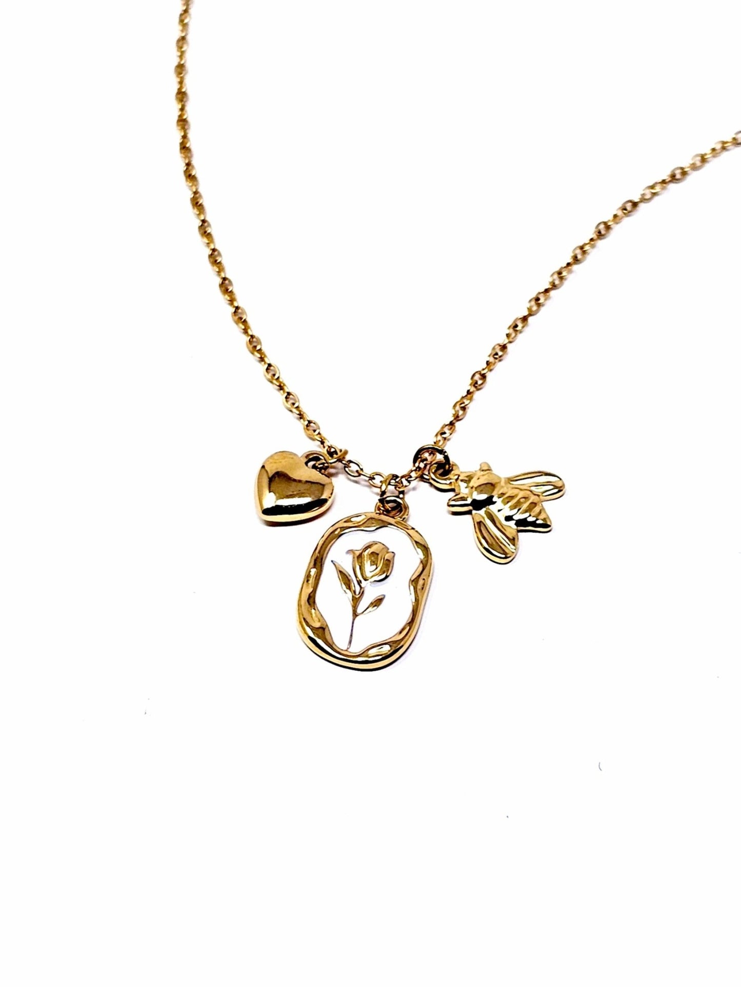 Collana Girocollo "Tulipano Slim" Bianco - 333HOPE333