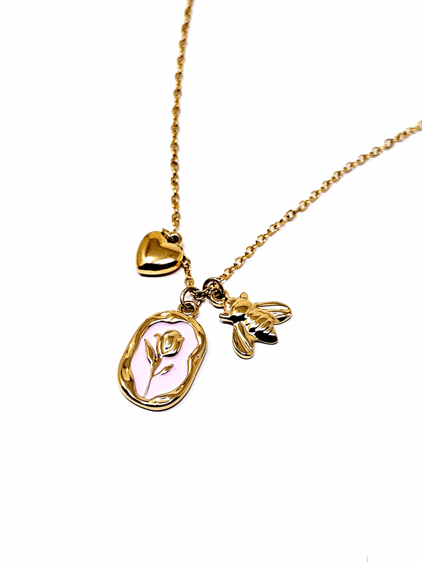 Collana Girocollo "Tulipano Slim" Rosa - 333HOPE333