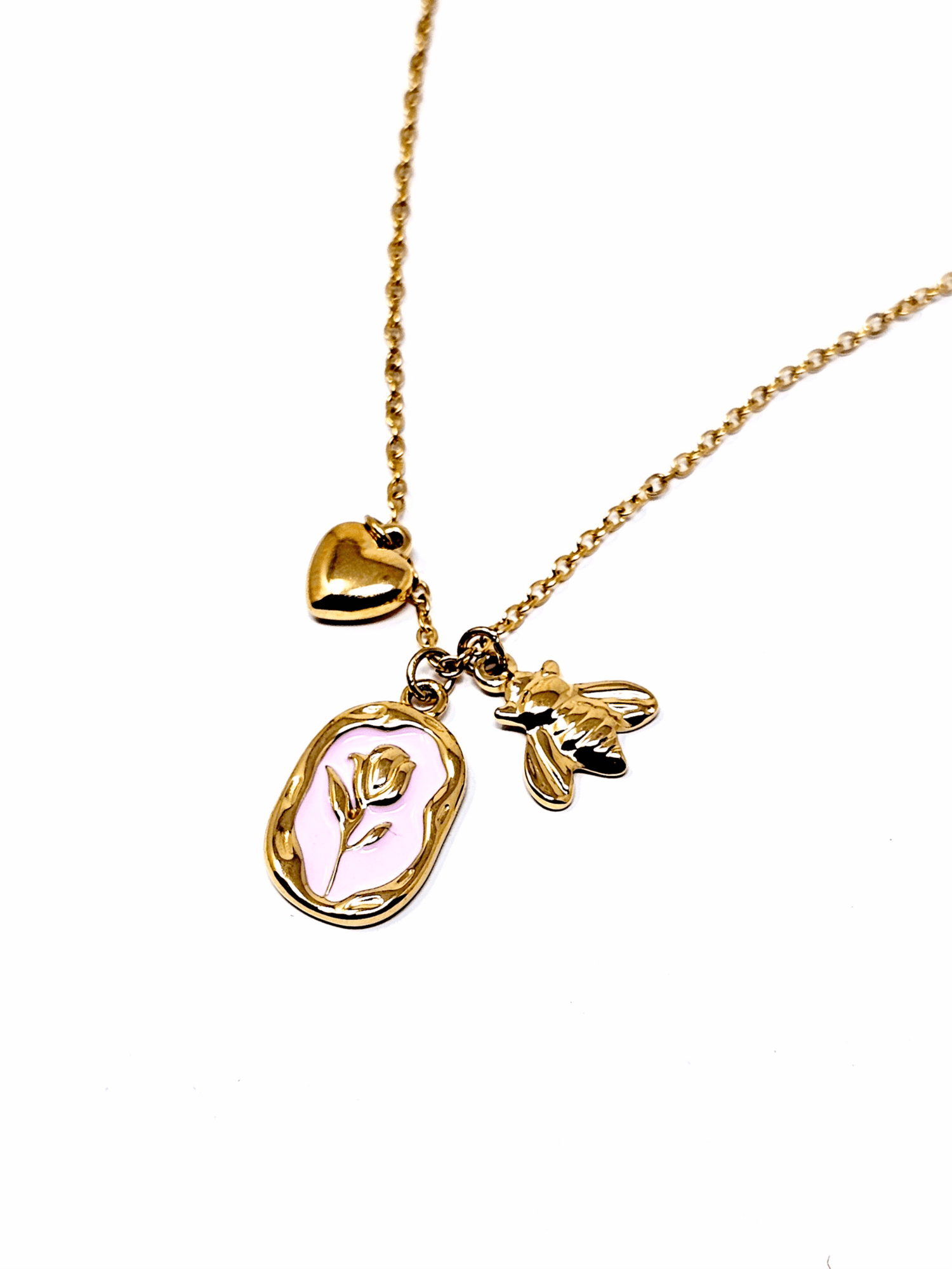 Collana Girocollo "Tulipano Slim" Rosa - 333HOPE333