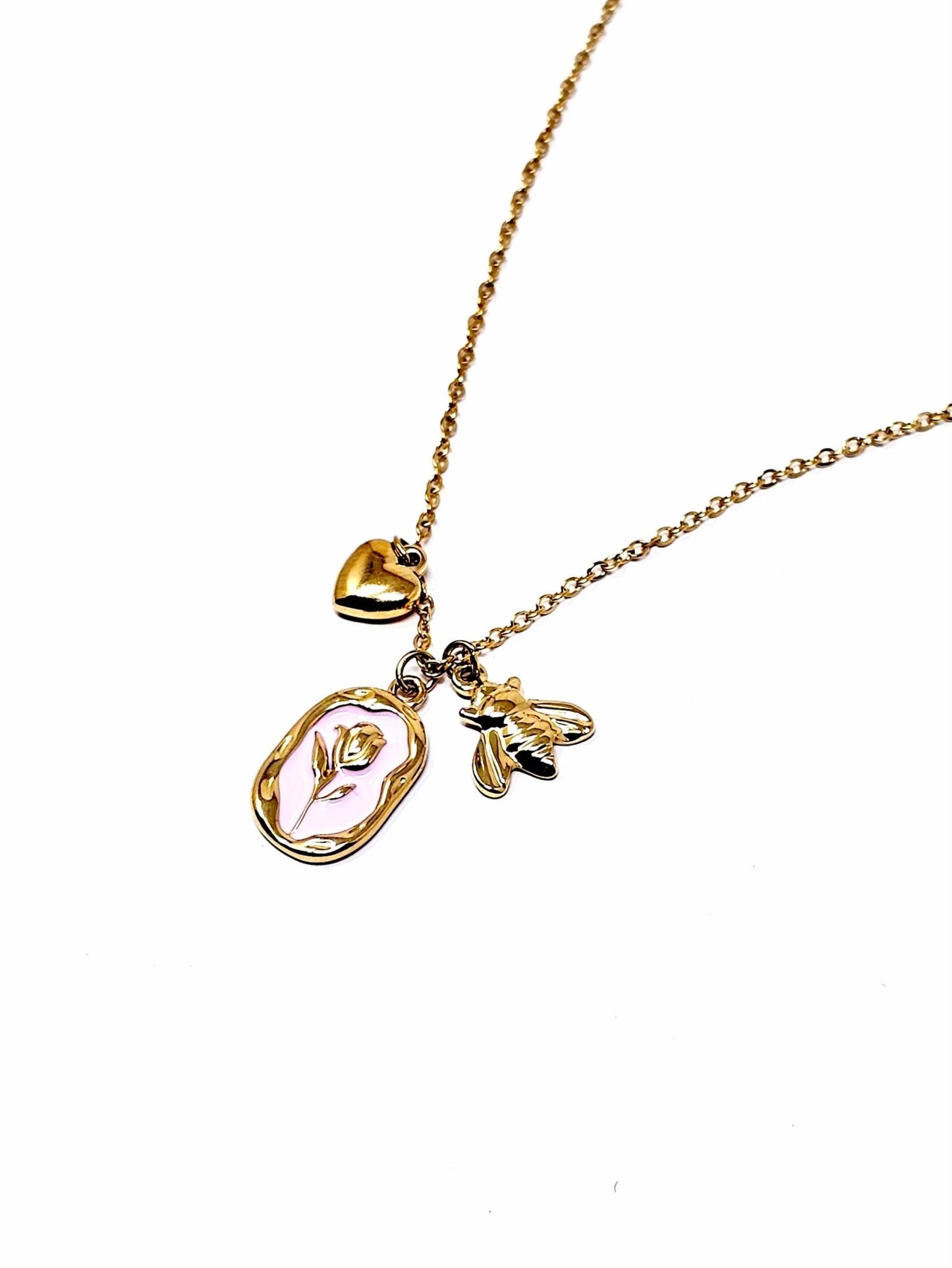 Collana Girocollo "Tulipano Slim" Rosa - 333HOPE333