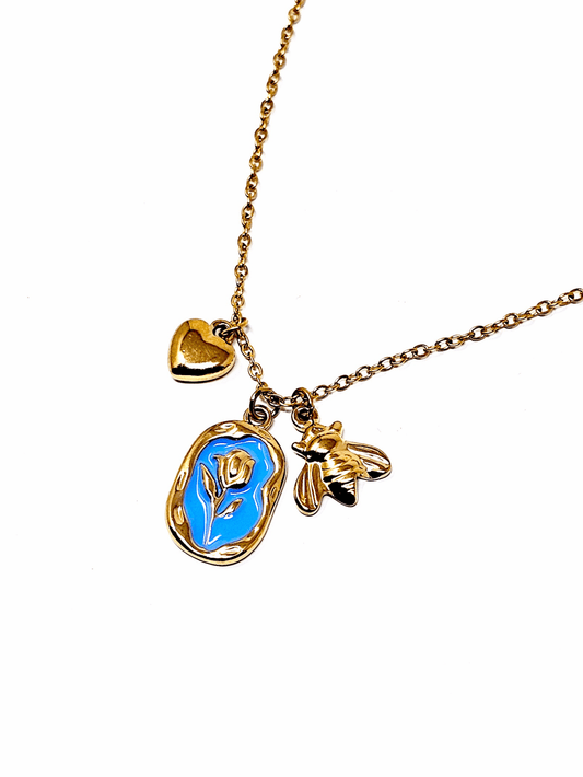 Collana Girocollo "Tulipano Slim" Turchese - 333HOPE333