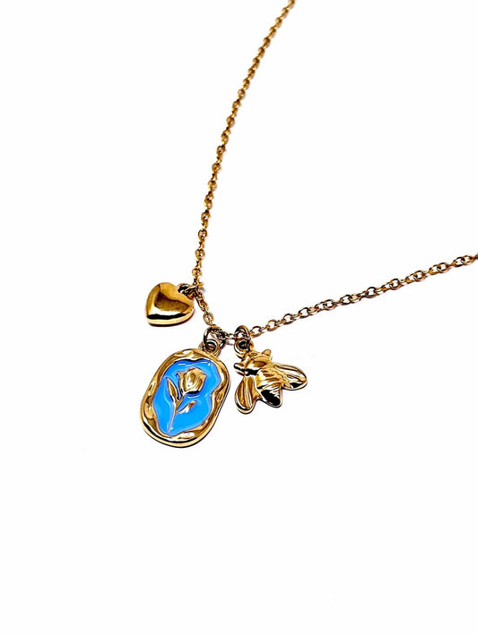 Collana Girocollo "Tulipano Slim" Turchese - 333HOPE333