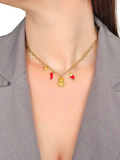 Collana "Lucky Teddy" Gold - 333HOPE333