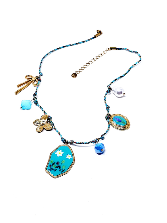 Collana "Primavera" Verde Acqua - 333HOPE333