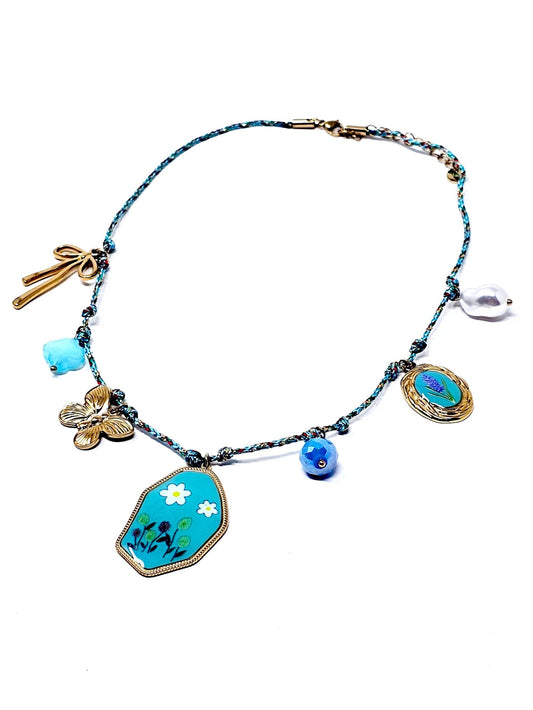 Collana "Primavera" Verde Acqua - 333HOPE333