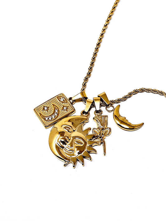 Collana "Sun & Moon" Gold - 333HOPE333