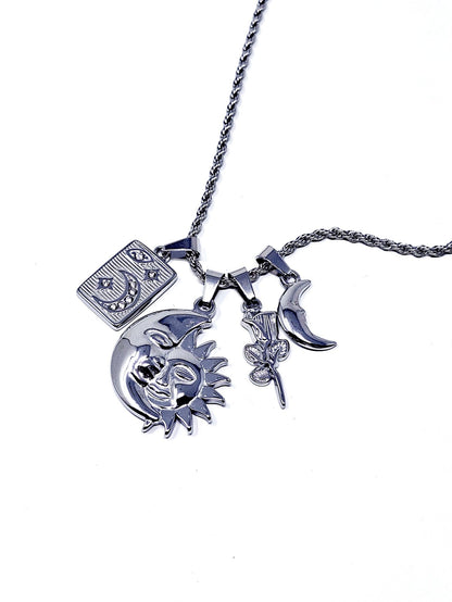 Collana "Sun & Moon" Silver - 333HOPE333