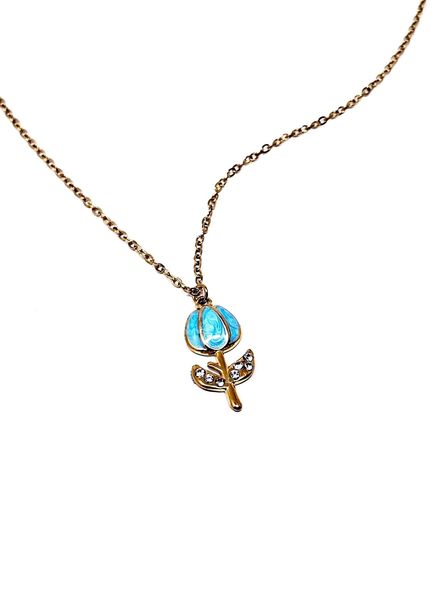 Collana "Tulipano Pavé" Turchese - 333HOPE333