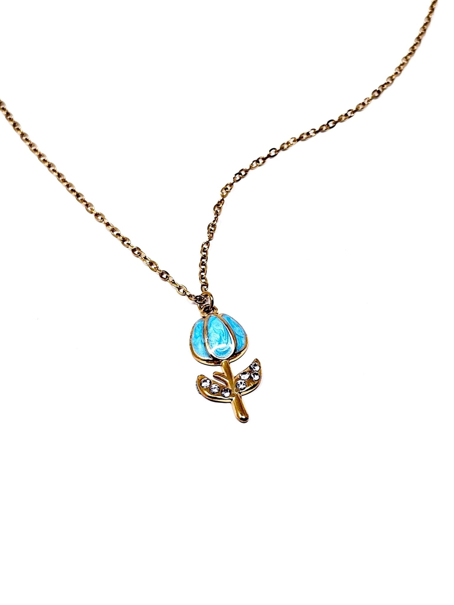 Collana "Tulipano Pavé" Turchese - 333HOPE333