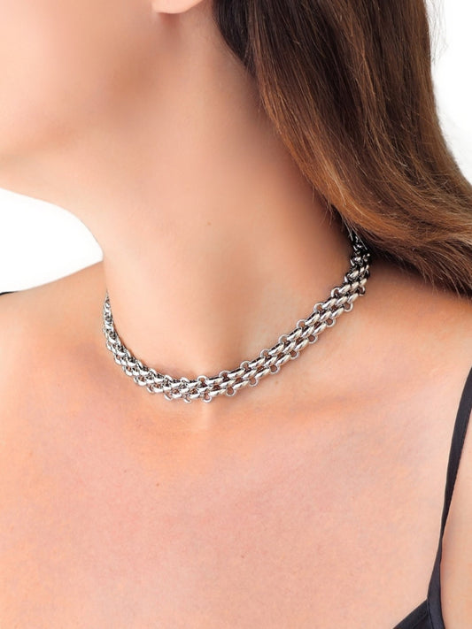 Collana/Girocollo "Lucrezia" Silver - 333HOPE333