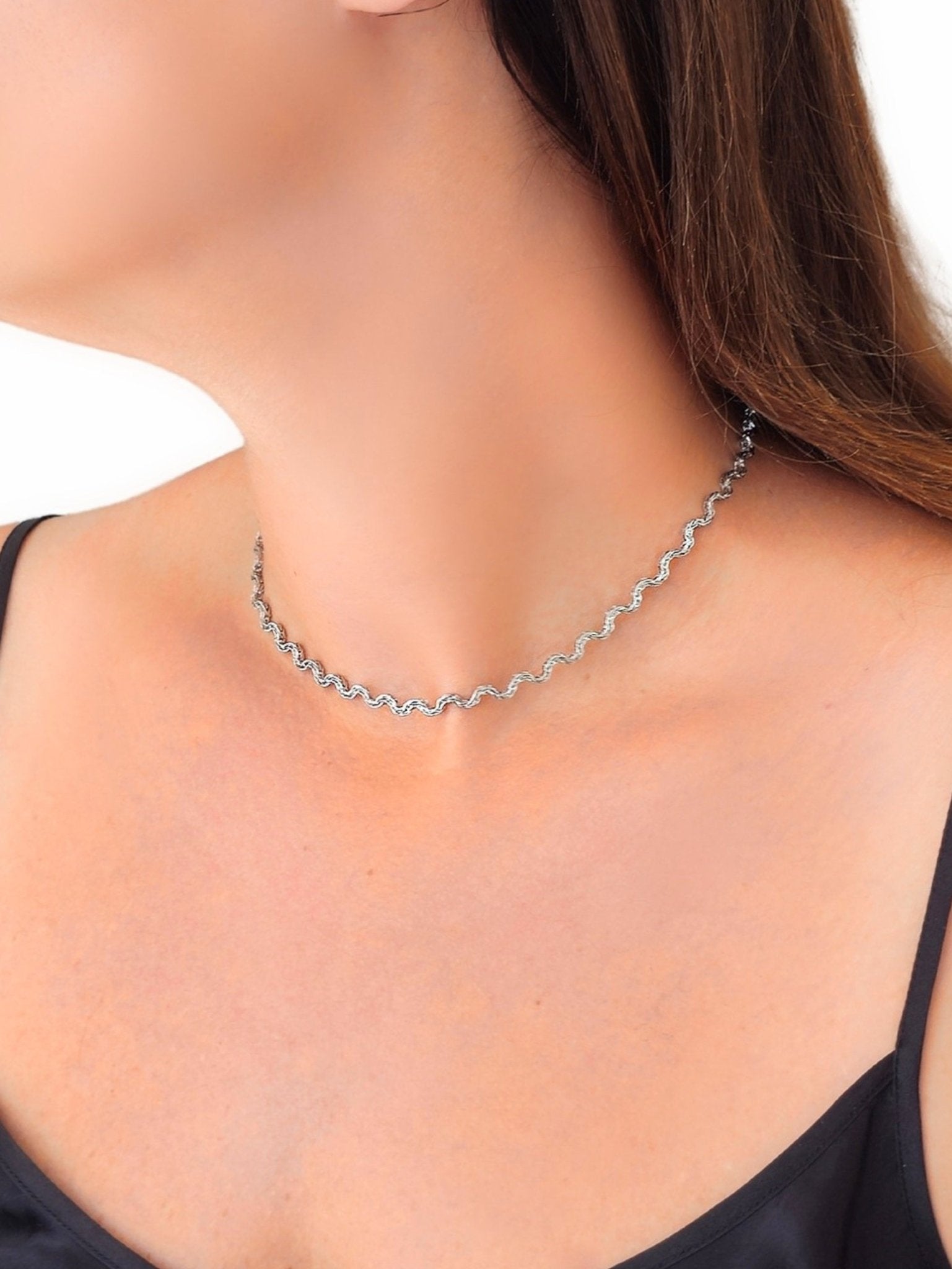 Collana/Girocollo "Waves" Silver - 333HOPE333