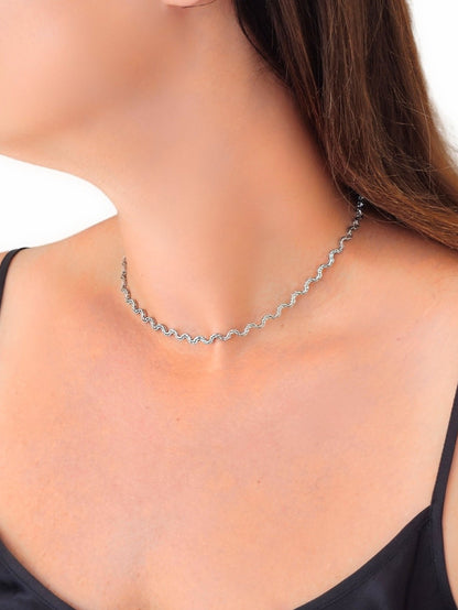 Collana/Girocollo "Waves" Silver - 333HOPE333