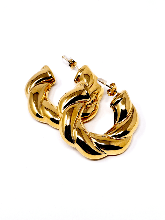 Coppia di Cerchi “Esmeralda Chunky” Gold - 333HOPE333