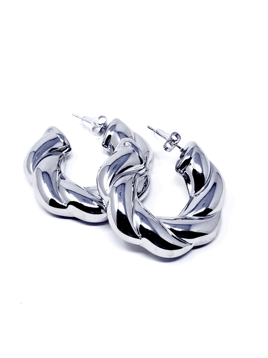 Coppia di Cerchi “Esmeralda Chunky” Silver - 333HOPE333