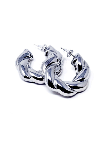Coppia di Cerchi “Esmeralda Chunky” Silver - 333HOPE333