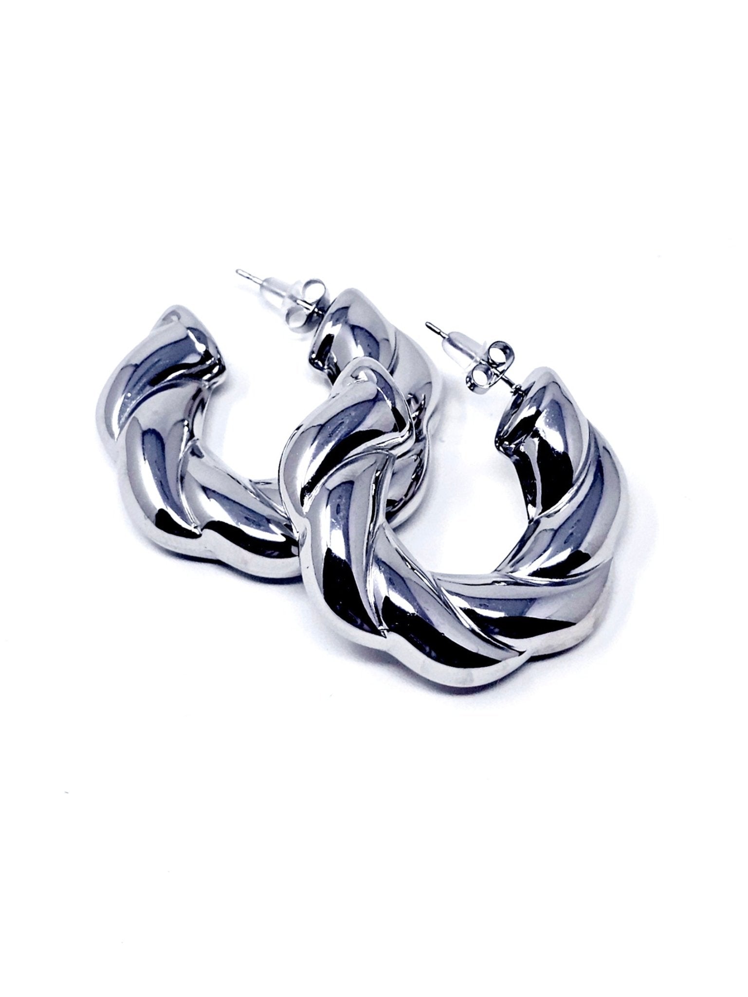 Coppia di Cerchi “Esmeralda Chunky” Silver - 333HOPE333