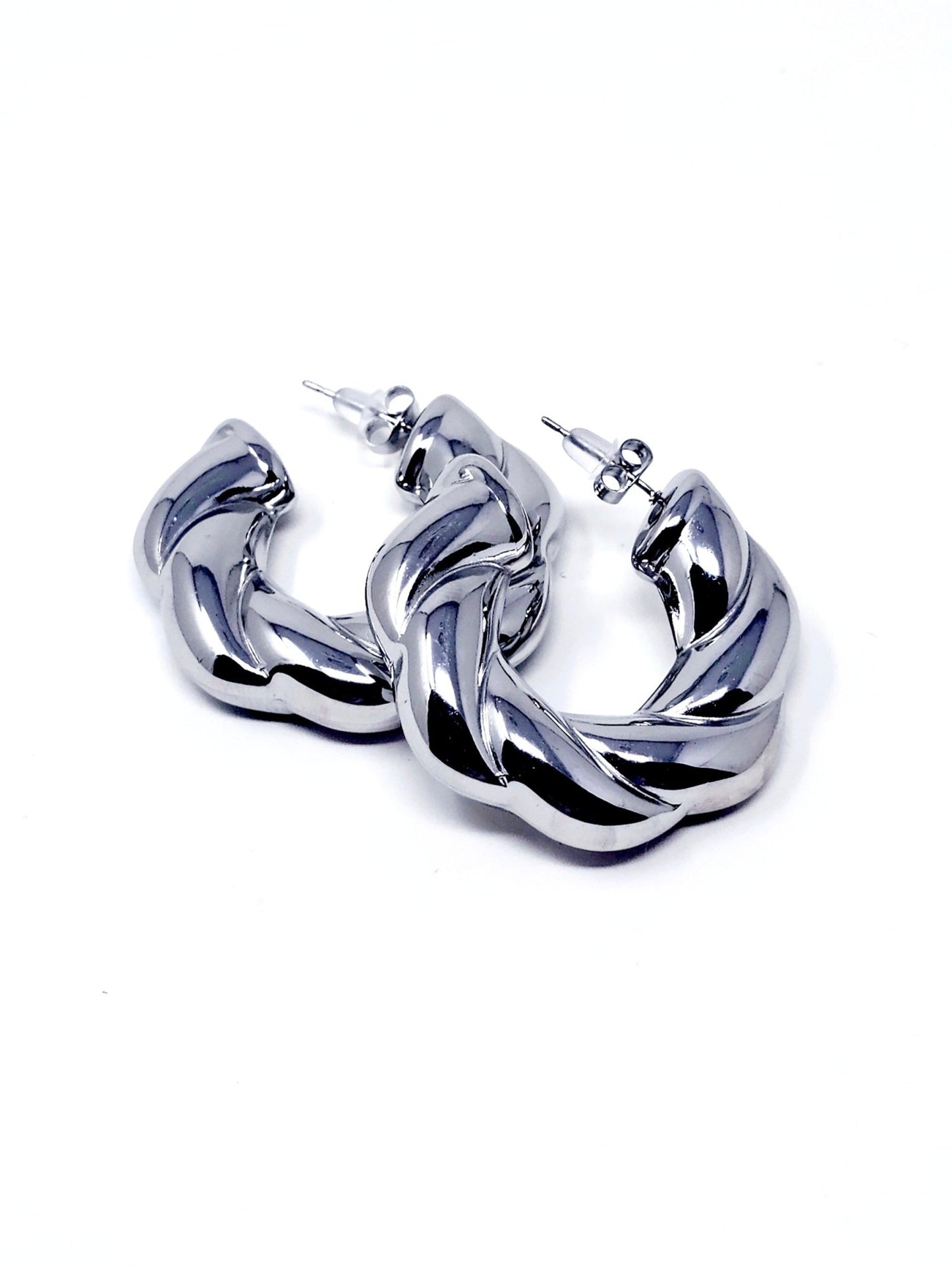Coppia di Cerchi “Esmeralda Chunky” Silver - 333HOPE333
