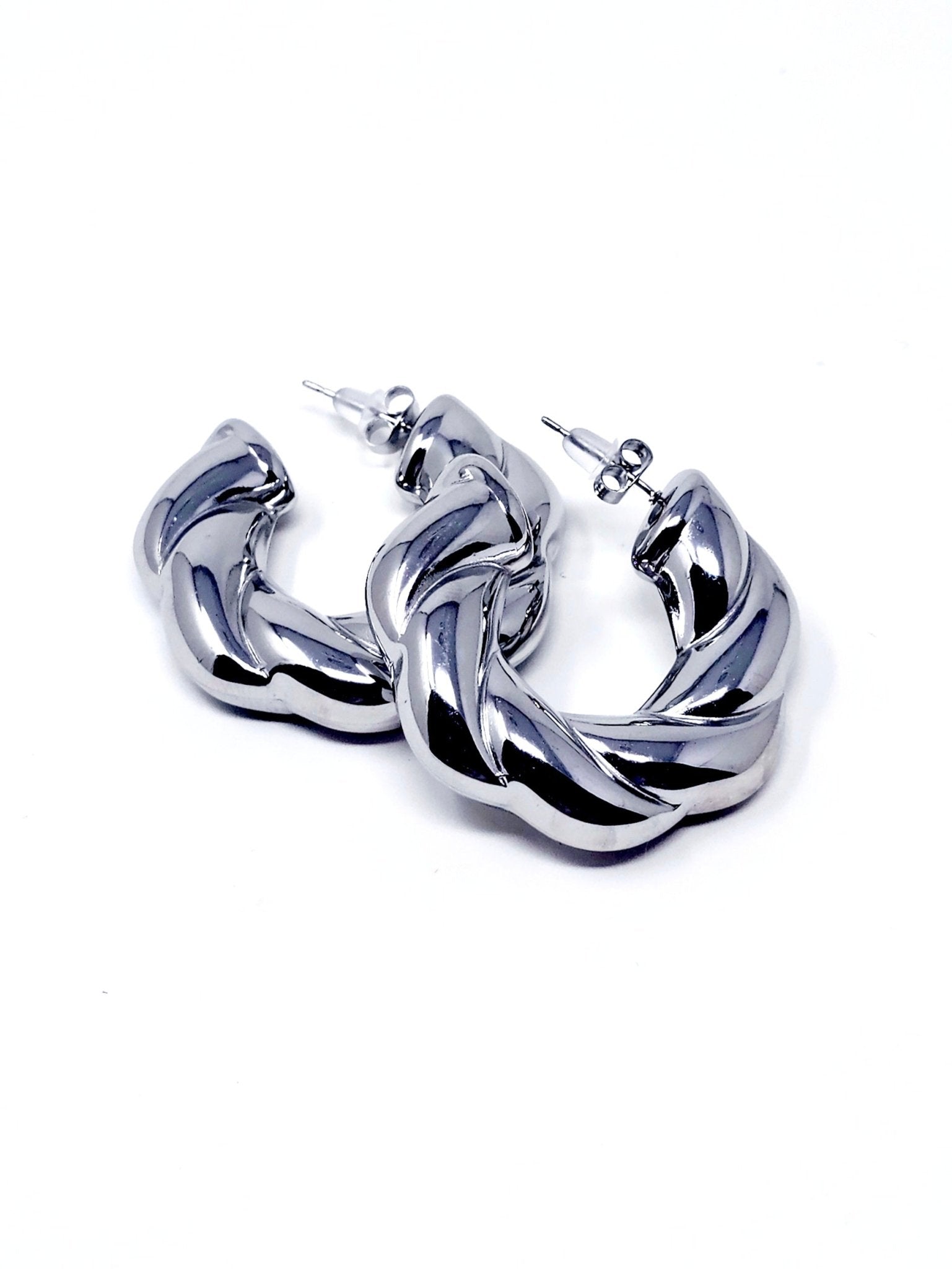 Coppia di Cerchi “Esmeralda Chunky” Silver - 333HOPE333