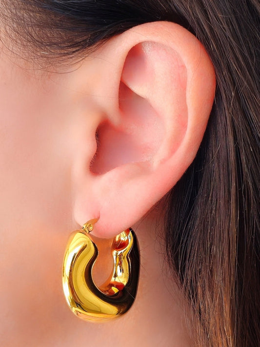 Coppia di Cerchi “Melted Hoops Small” Gold - 333HOPE333