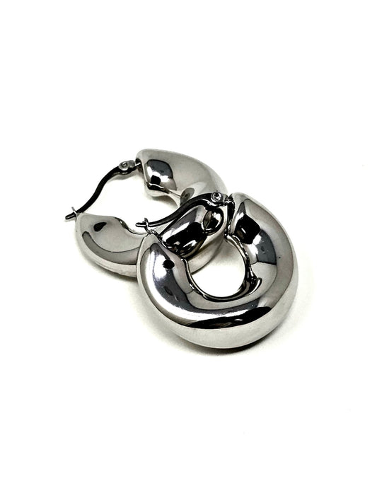 Coppia di Cerchi “Melted Hoops Small” Silver - 333HOPE333