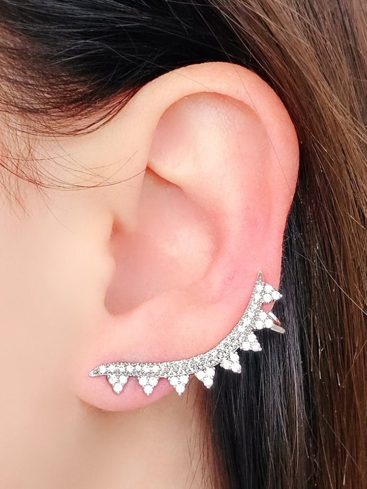 Coppia di Ear Climbers “Free” Silver - 333HOPE333