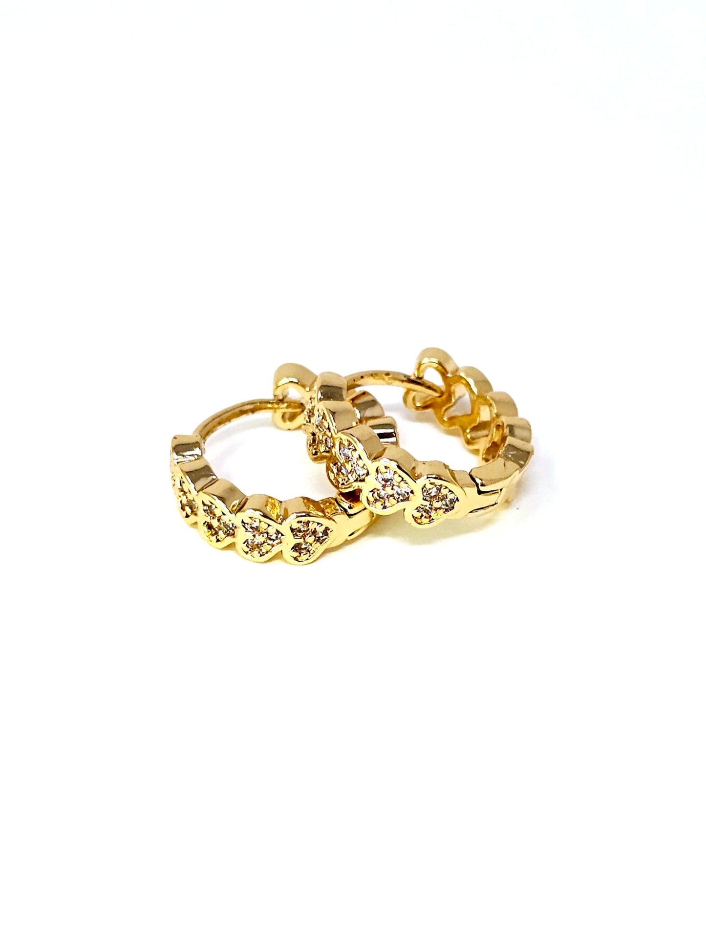 Coppia di mini hoops "In Love" Gold - 333HOPE333