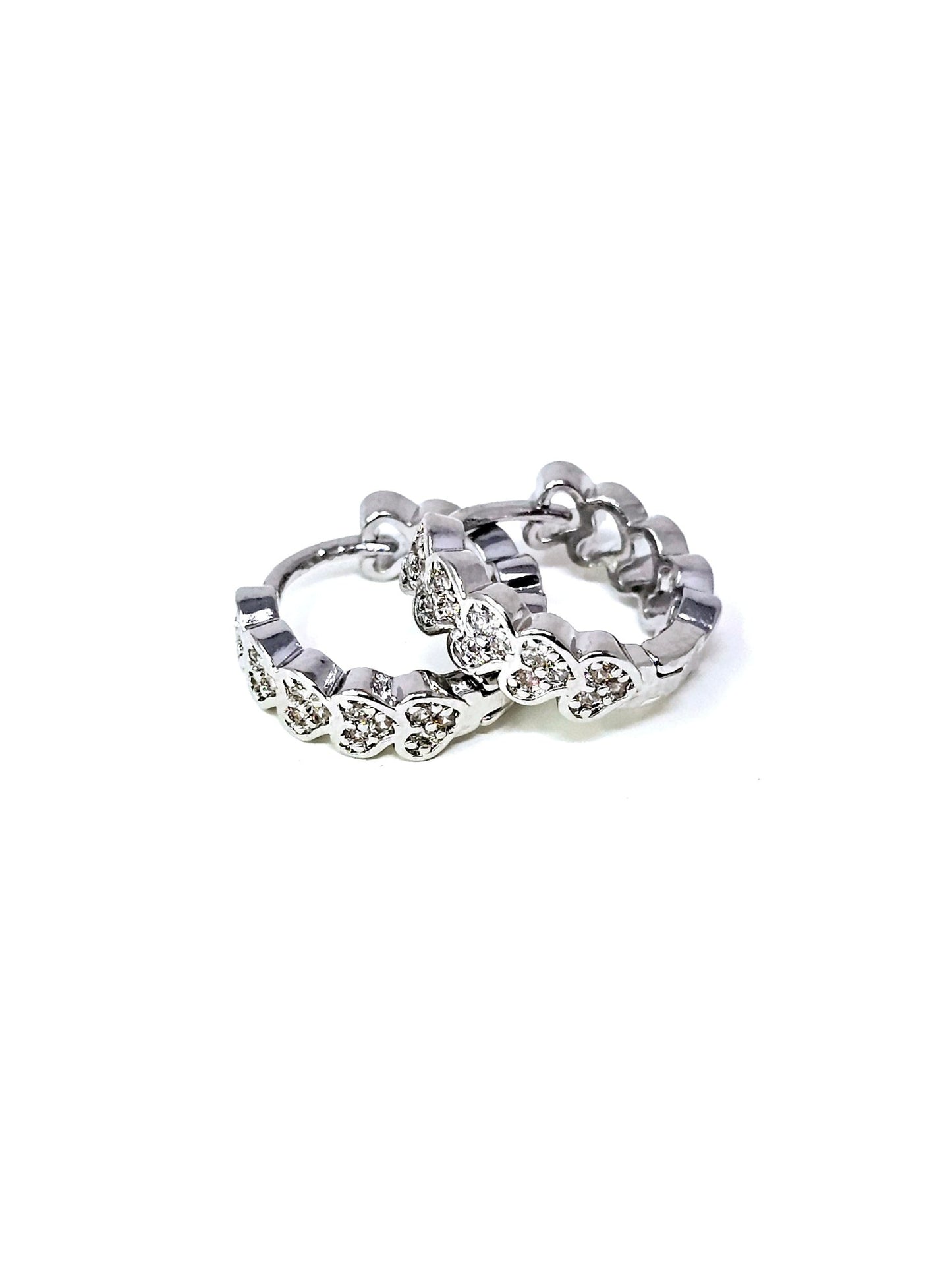 Coppia di mini hoops "In Love" Silver - 333HOPE333