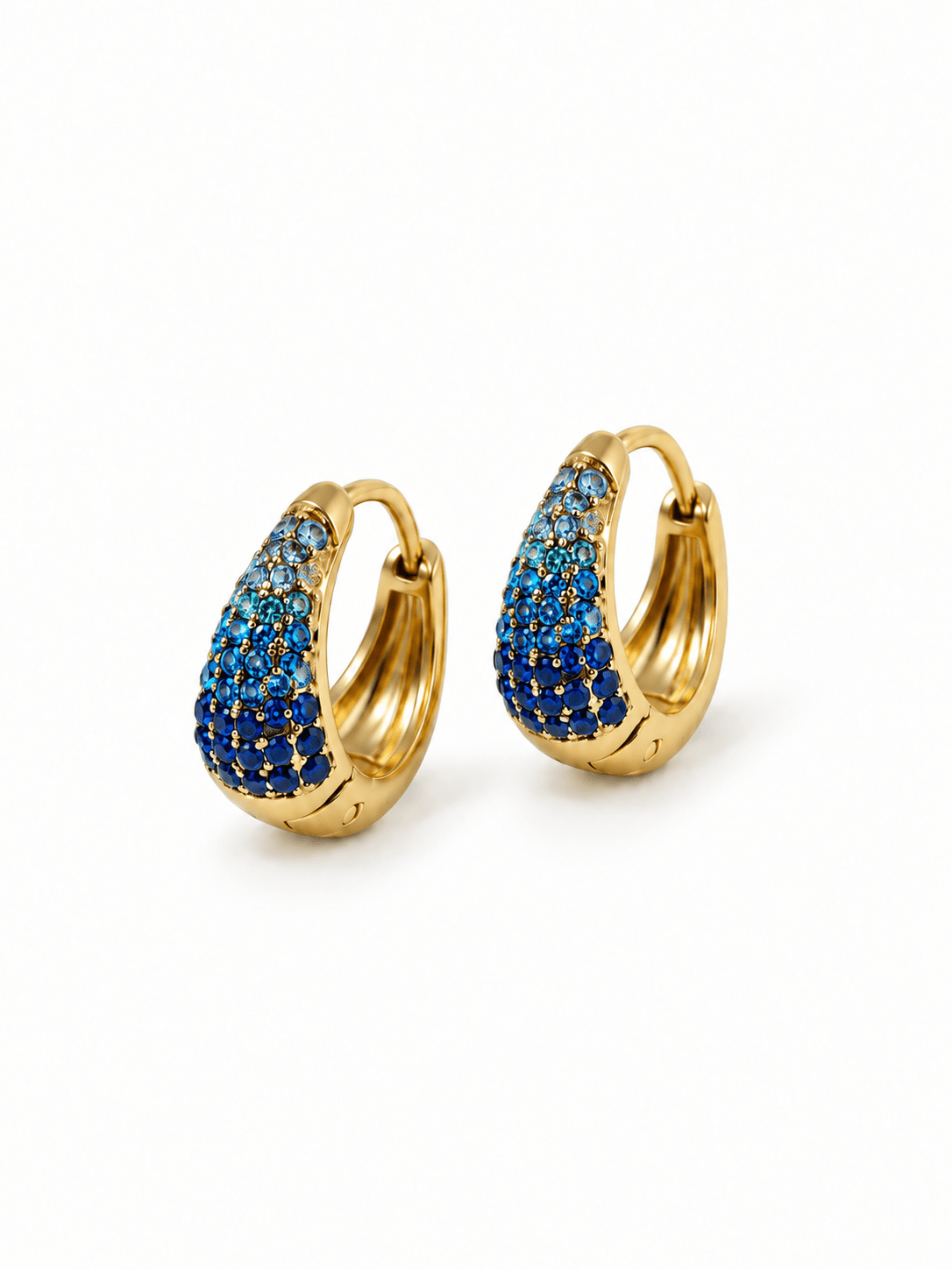 Coppia di Mini Hoops "Simona Pavé" Gold - 333HOPE333