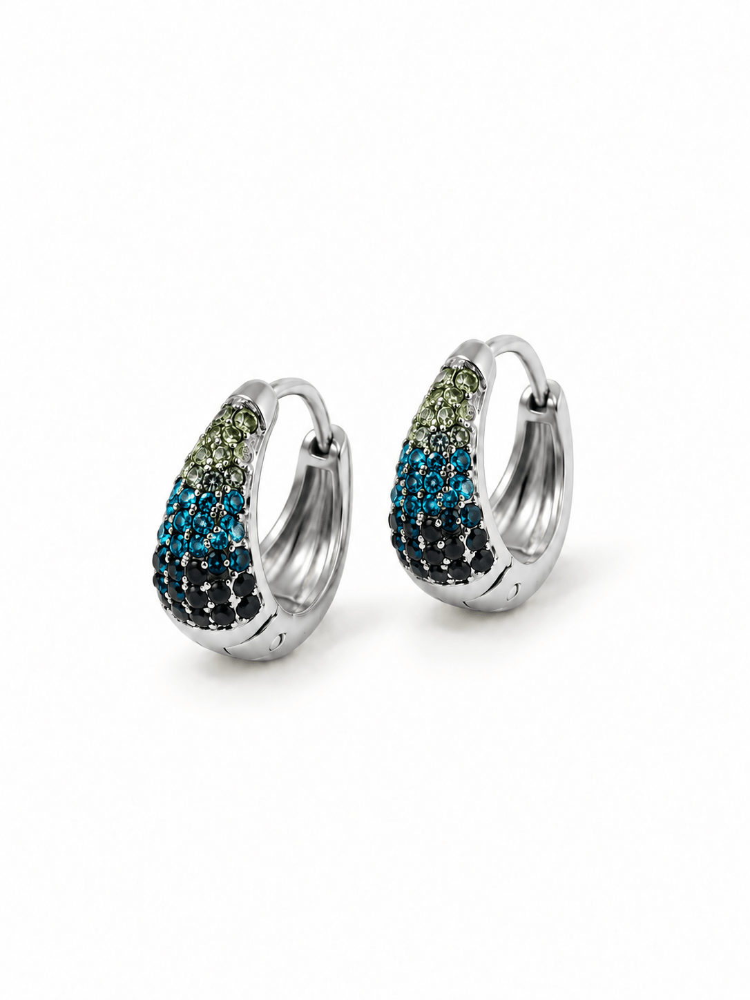 Coppia di Mini Hoops "Simona Pavé" Silver - 333HOPE333