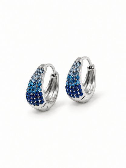 Coppia di Mini Hoops "Simona Pavé" Silver - 333HOPE333