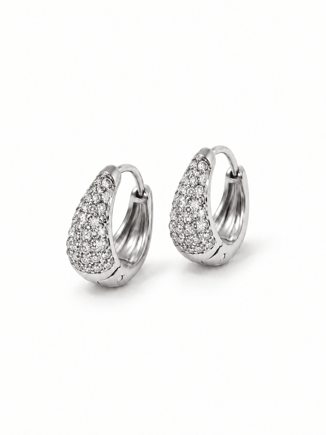 Coppia di Mini Hoops "Simona Pavé" Silver - 333HOPE333