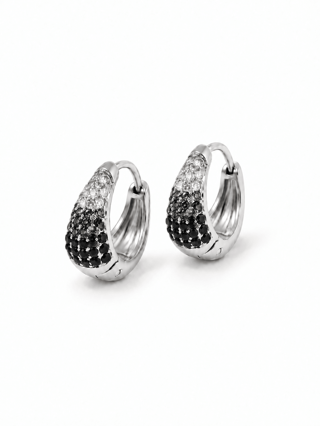 Coppia di Mini Hoops "Simona Pavé" Silver - 333HOPE333