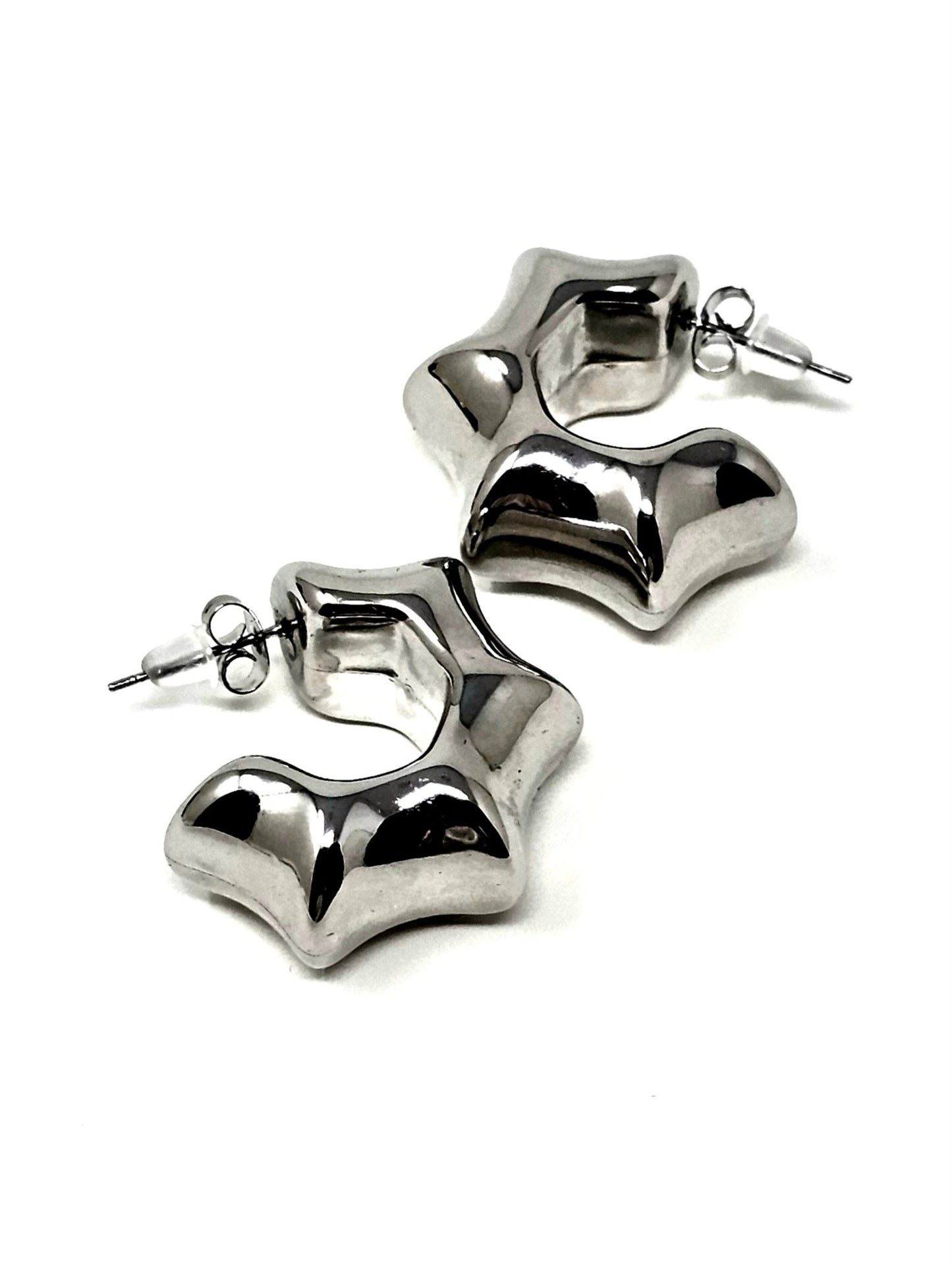 Coppia di Orecchini "Bold Stars" Silver - 333HOPE333