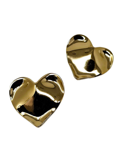 Coppia di orecchini "Cuore Stropicciato” Gold - 333HOPE333