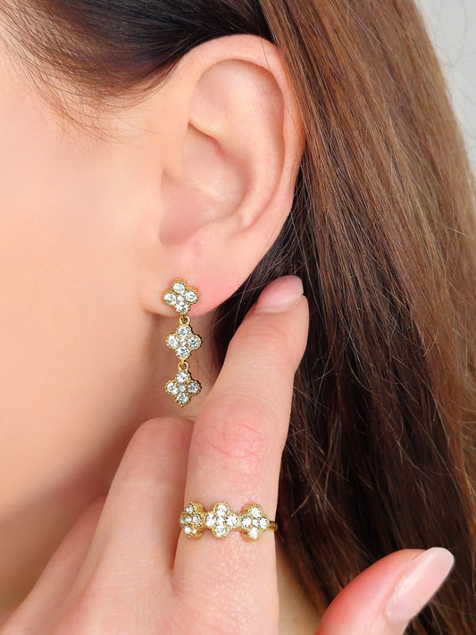 Coppia di Orecchini "Flowers" Gold - 333HOPE333