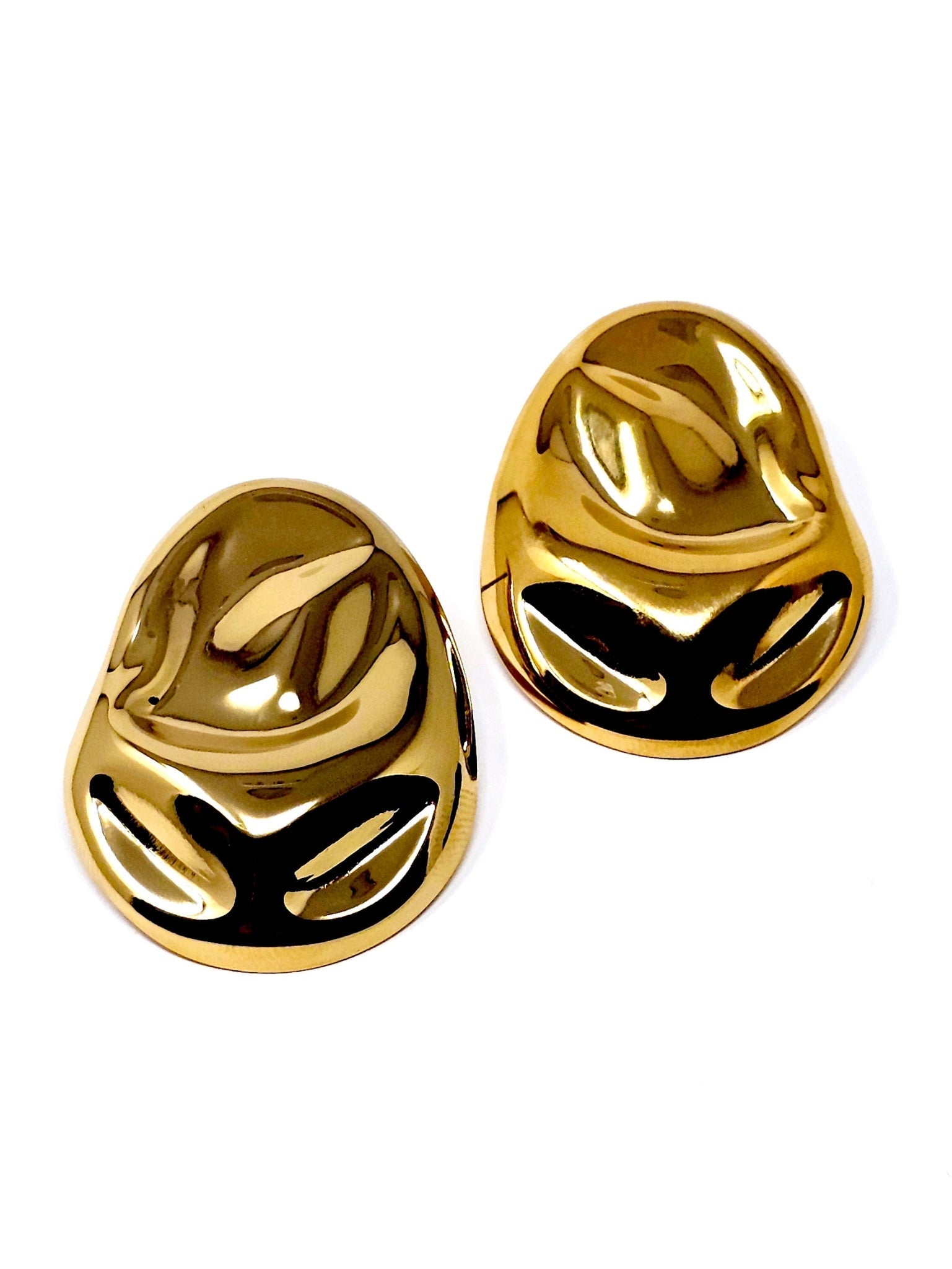 Coppia di Orecchini "Fluid Shield" Gold - 333HOPE333