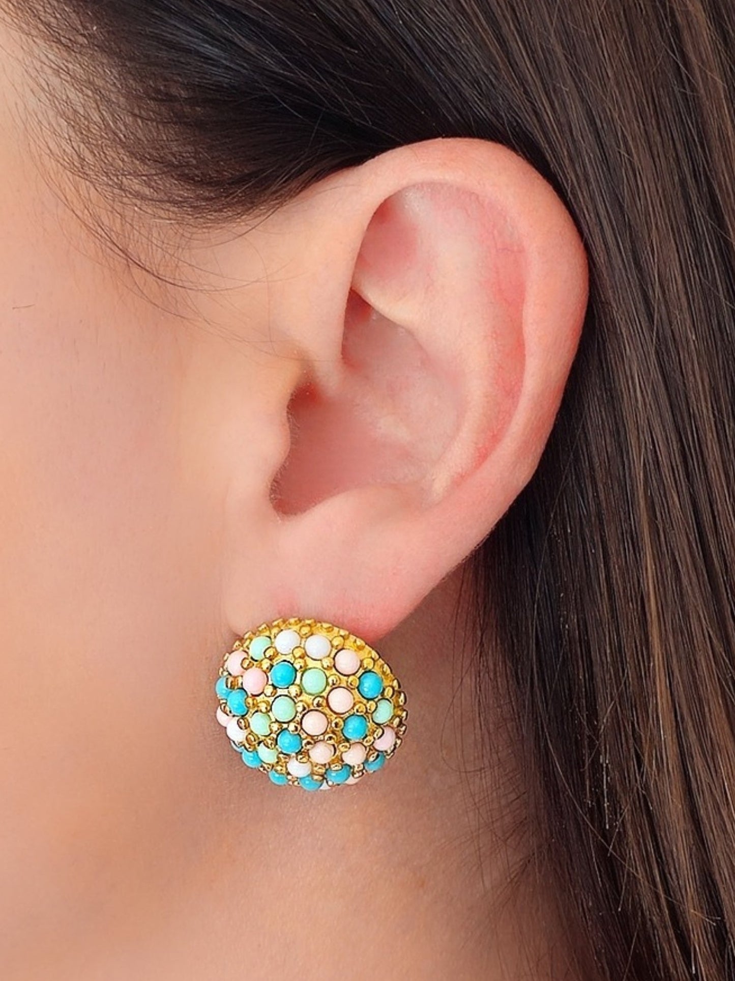 Coppia di Orecchini "Formentera" Pietre Multicolor - 333HOPE333